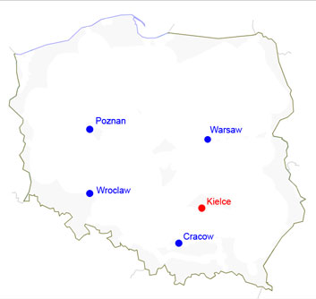 Map of Poland 
