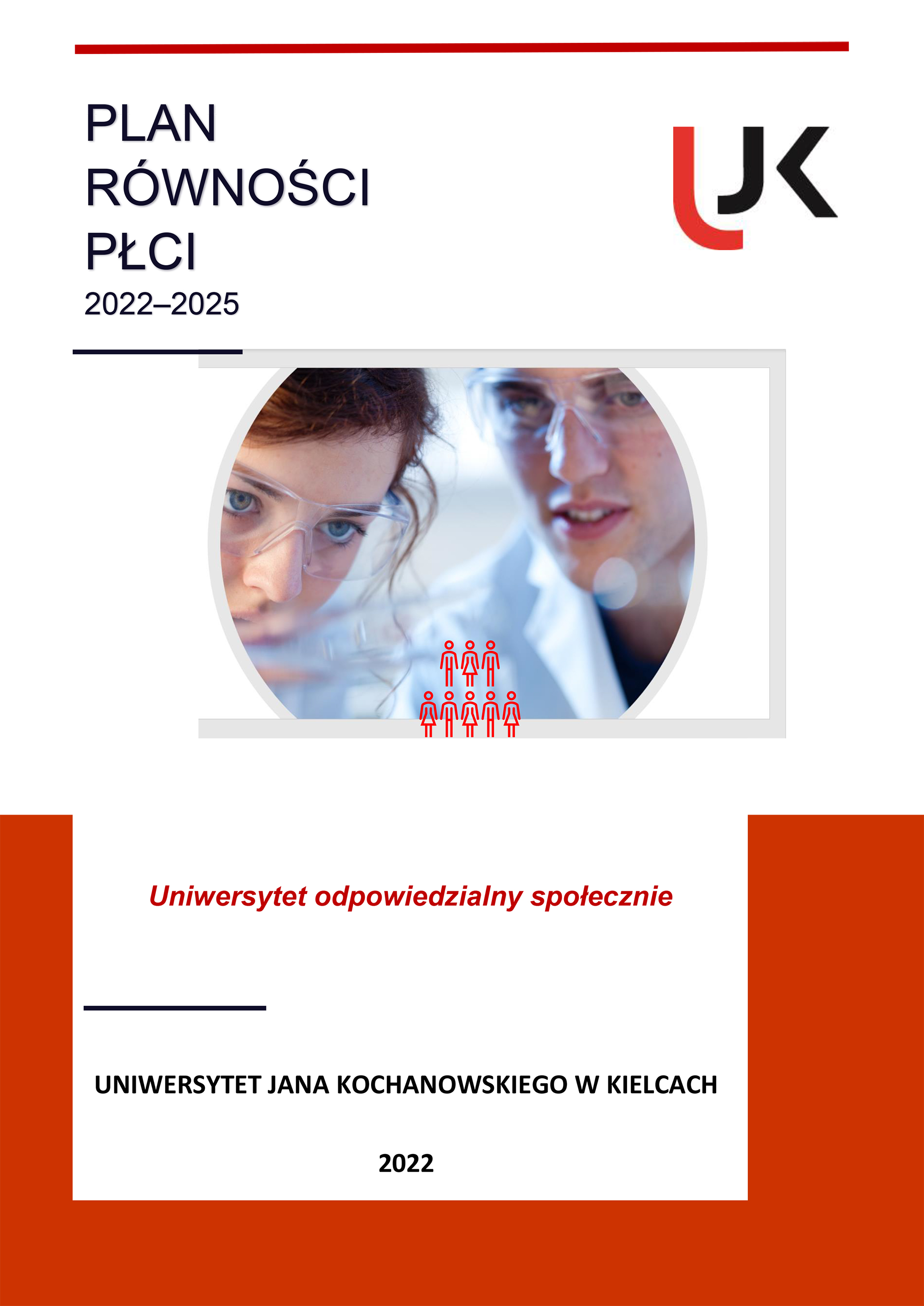 Okładka planu równości płci w Uniwersytecie Jana Kochanowskiego w Kielcach 